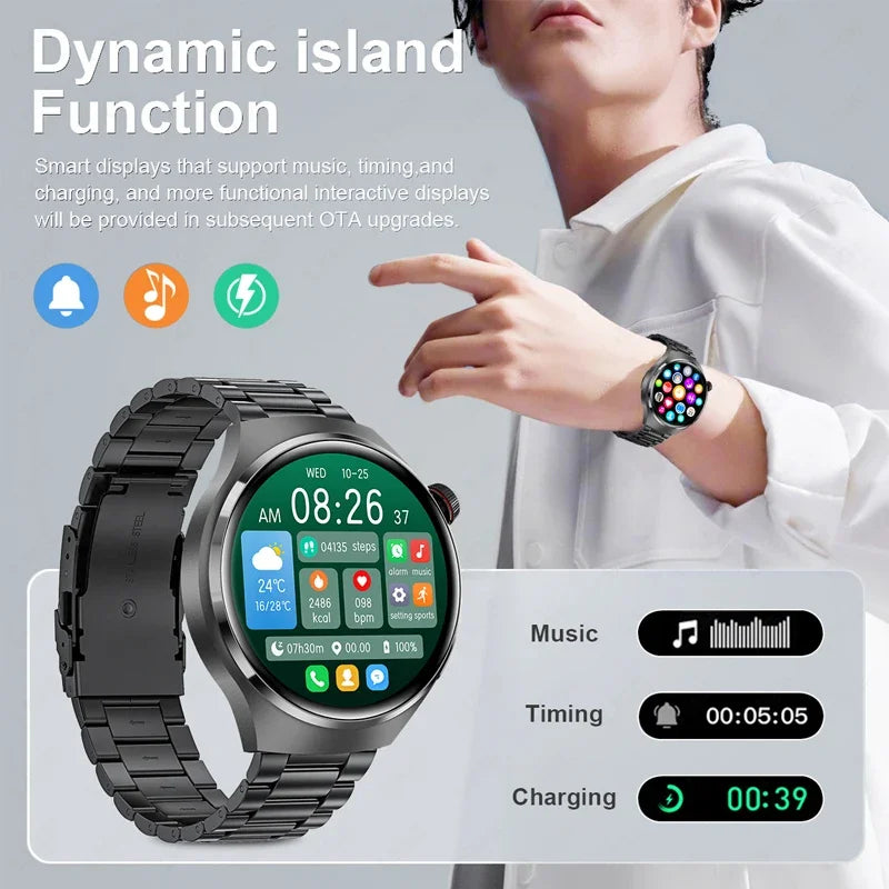 LIGE NFC GPS SmartWatch For Huawei Xiaomi Android ios AMOLED HD Screen Watches Health Smart Watch Men Waterproof Bluetooth Call