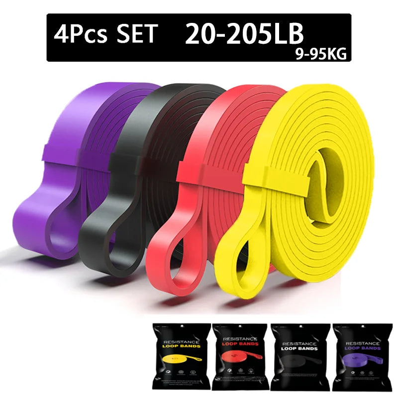 20~230lbs Heavy-Duty Resistance Band Agility Training Workout Gym Equipment Yoga Pilates Accessories Rubber Band Home Gym