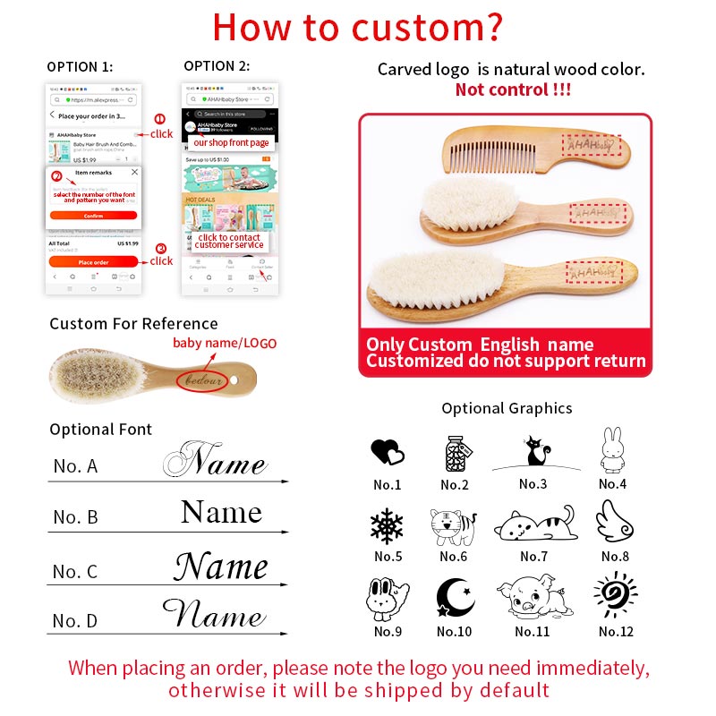 Bamboo Hair Brush Women Styling Detangling Wide Teeth Wood Comb for Hair Massage Scalp Anti-static Hair Combs Curly Girl Method