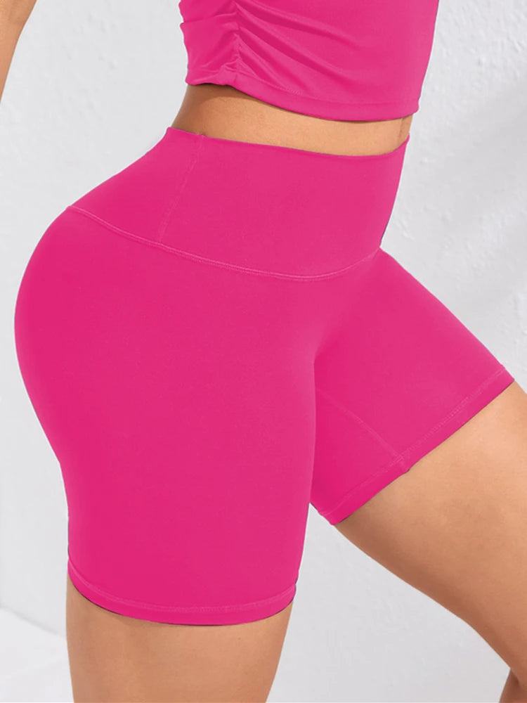 Sexy High Waist Sports Short Women Gym Legging Shorts Girls Quick Drying Fitness Tight Activewear Summer Workout Shorts