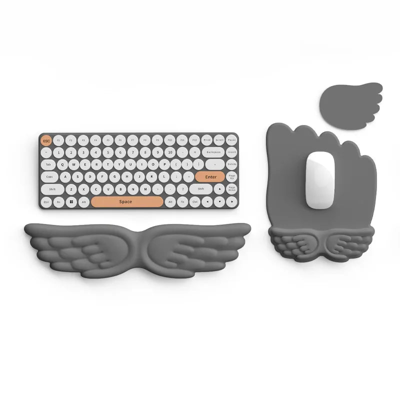 Mechanical Keyboard, Mouse, Wrist Rest, Computer Keyboard, Laptop, Angel Wing, Memory Foam, Mouse Pad Wrist Support