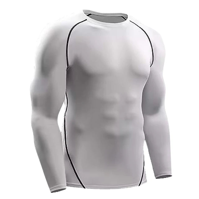 Compression Long Sleeve T Shirt Men Elastic Training T-shirt Gym Fitness Workout Tights Sport Jersey Athletic Running Shirt Men