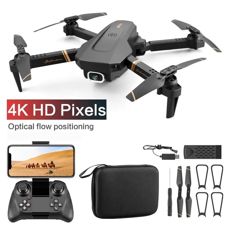 V4 Rc Drone 4k HD Wide Angle Camera 1080P WiFi fpv Drone Dual Camera Quadcopter Real-time transmission Helicopter Dron Gift Toys