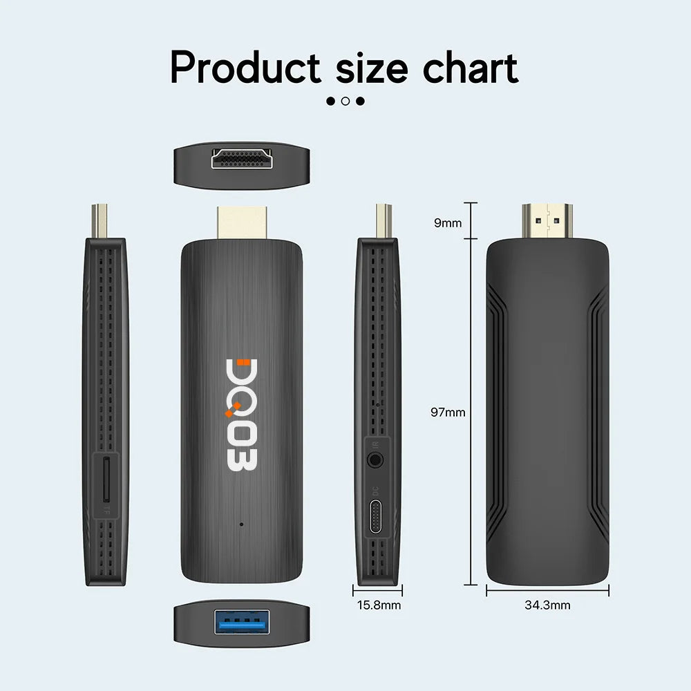 VONTAR DQ03 Mini TV Stick Android 10 QuadCore 1G8G  2G16G Support 4K@60fps HDR10+ 2.4G&5.8G Dual Wifi TV BOX Android 10.0