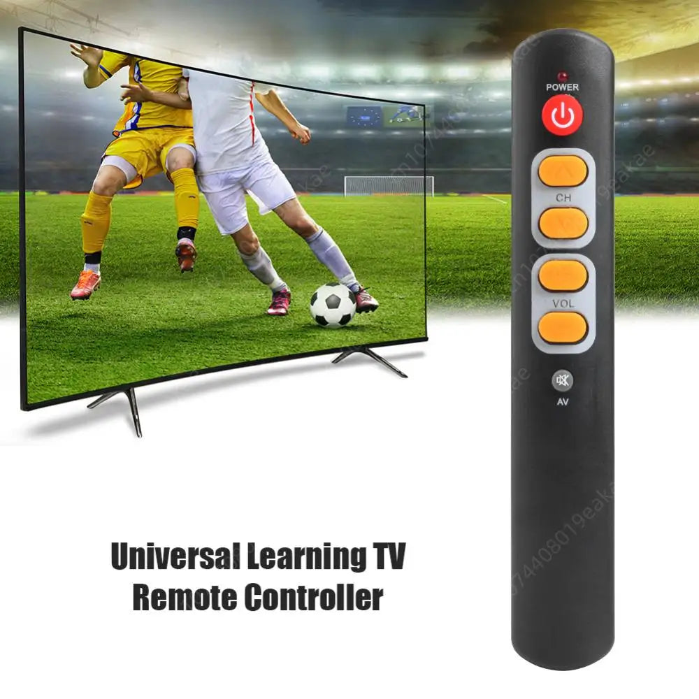 1/2PCS Universal 6 Key Learning Remote Control Big Yellow Button Copy Infrared IR Remote Controller For TV Box STB HIFIAmplifier