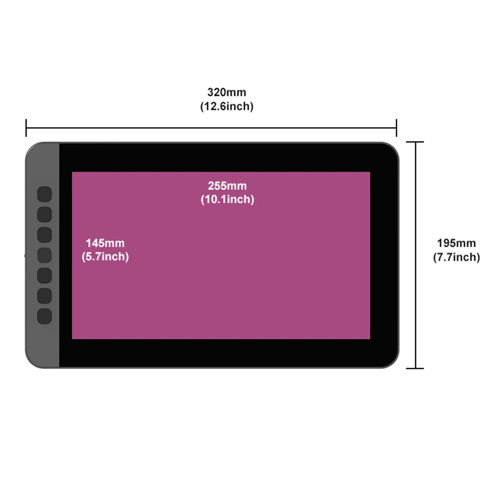 SPASEEBA M12 Graphics Drawing Tablet Monitor, 11.6" IPS LCD Digital Pen Tablet Display 8192 Level Support Windows Mac Android OS