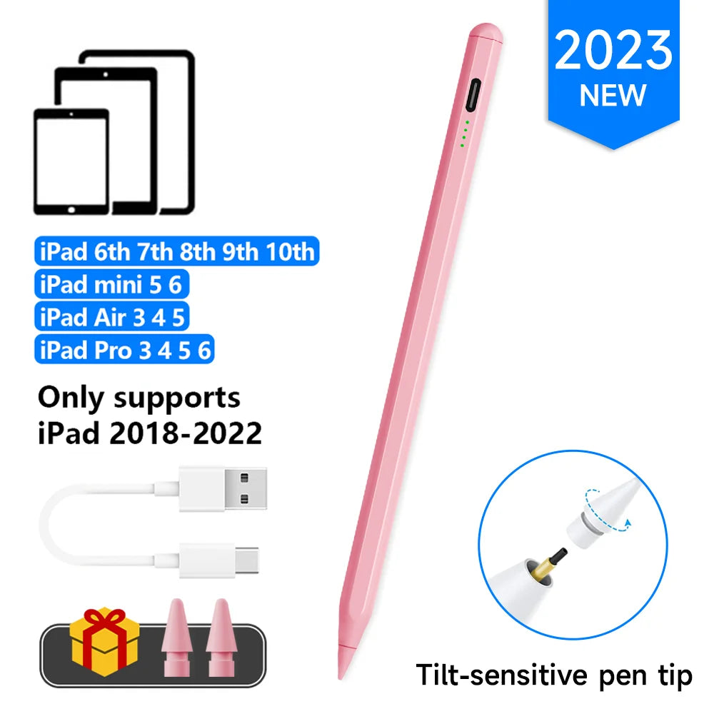 "Palm Rejection Stylus for iPad | Apple Pencil Alternative for Pro, Air, Mini | Compatible with 1st & 2nd Generation iPads | Perfect for Note-Taking & Drawing"