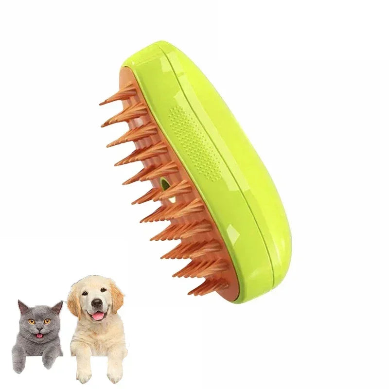 Dog Cat Steamy Brush Steam Brush Electric Sprayer for Massage Pet Grooming Tool Shedding 3 in 1 Electric Sprays Massage Combs