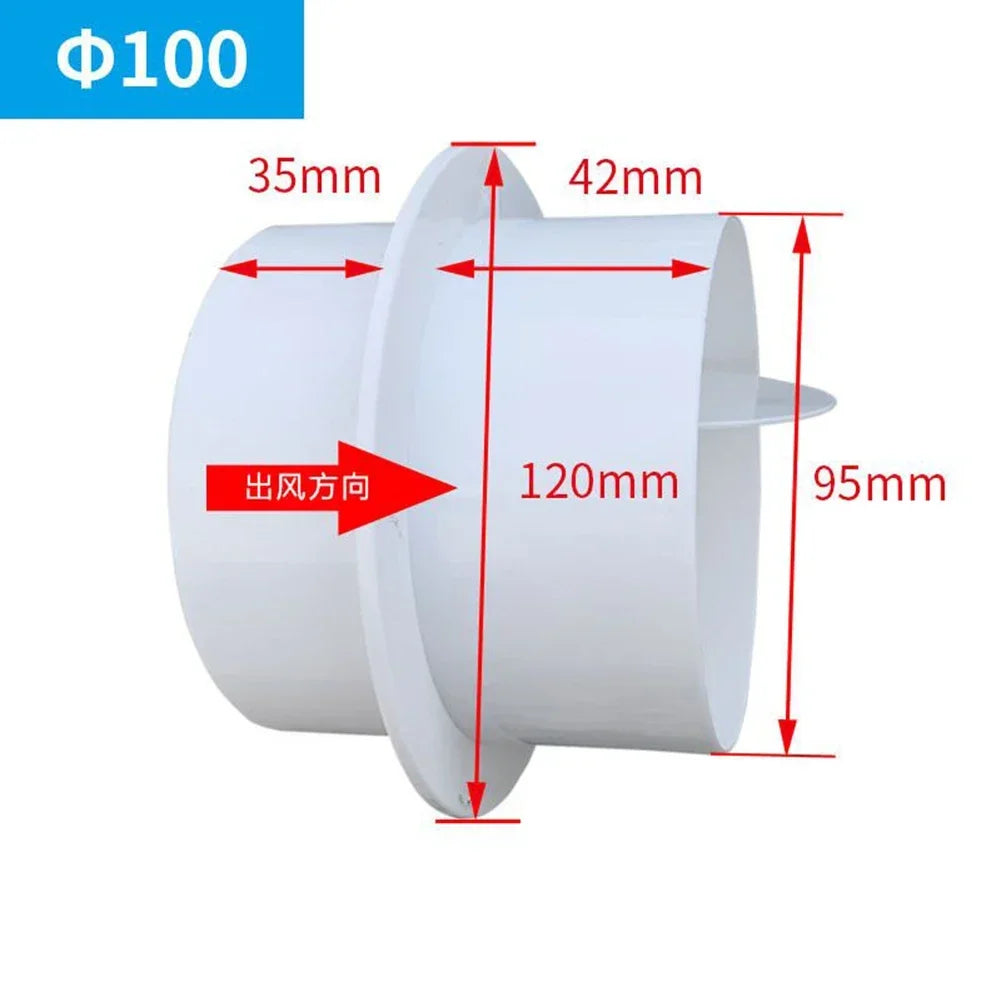 Circular Duct Choke Return Air Baffle Ventilation Duct One-Way Suspended Ceiling Wall Toilet Range Hood And Flue Check Valve