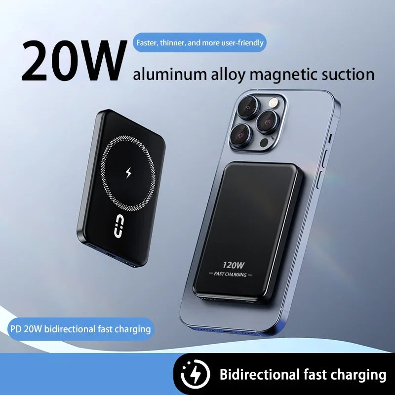 Xiaomi 120W Magnetic Power Bank 50000mAh Large Capacity Wireless Fast Charger for iPhone Samsung Xiaomi Portable Power Supply