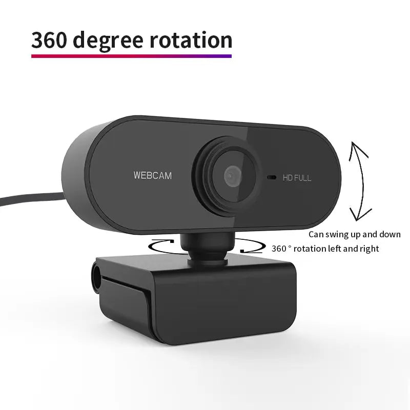 "HD USB Computer Camera with Built-In Microphone | Perfect for Video Calls & Online Meetings"