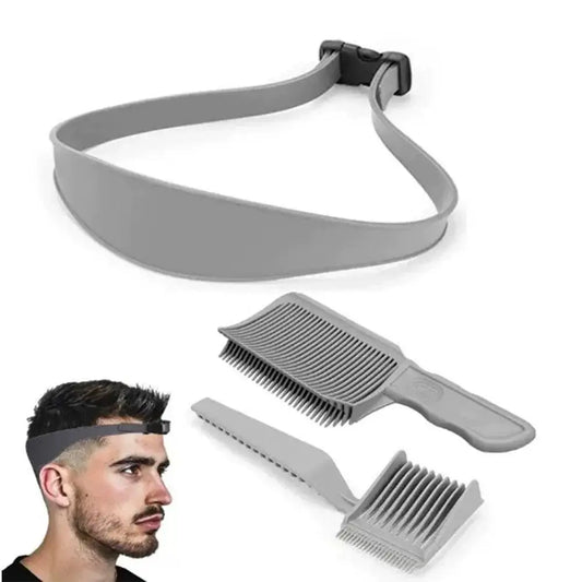 Gradient Hairstyle DIY Hair Cutting Tool Set - Curved Headband Barber Fade Combs For Home Hair Trimming And Haircuts