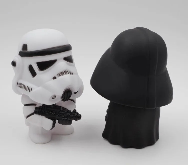 Hot Toys Star Wars Cartoon Q Version Darth Vader Baby Yoda Dolls Toy Figures for Kids Gift Automobile Decoration Action Figures