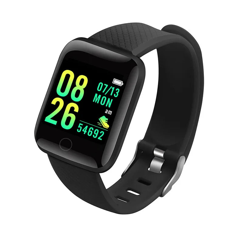 "D13 116 Smart Watch | Fitness Bracelet with Weather, Music, Messaging, Heart Rate Monitor | Gift for Men & Women | Compatible with iOS & Android"