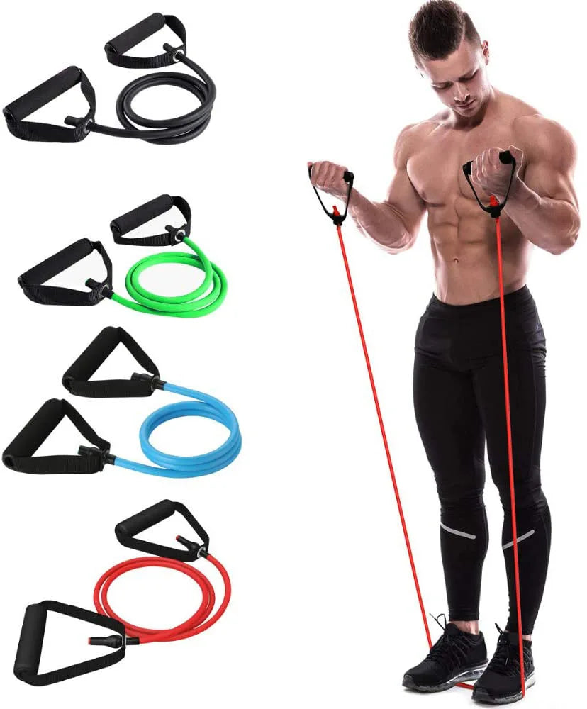 Resistance Bands With Handles Exercise Workout For Men Women Strength Training Equipment At Home 5 Levels Tube Band Pull Rope