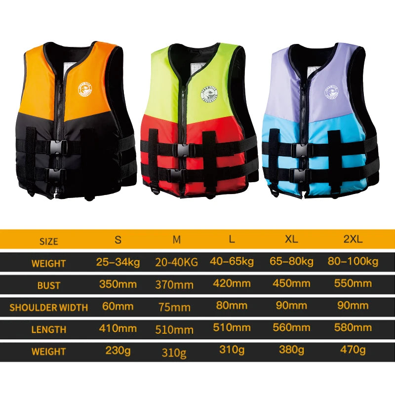 Life Jacket for Adults Kids, Life Vests with Legs Straps, Surf Lifeguard, Water Sports Kayaking Swimming SUP Safety PFD, Size XL