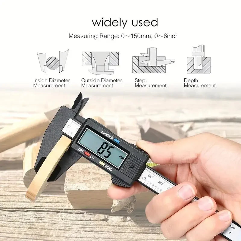 150mm Digital Caliper 6 Inch Electronic Vernier Caliper Measuring Tool Calliper Micrometer Digital Ruler