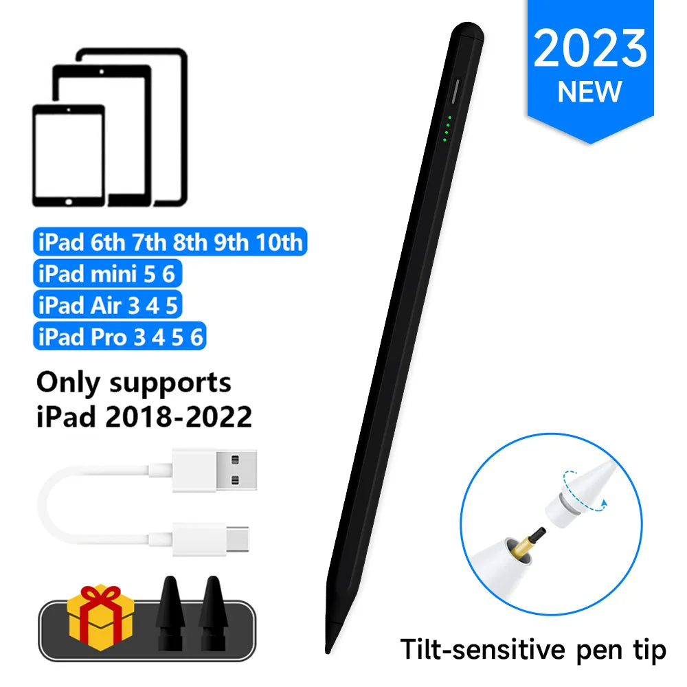 "Palm Rejection Stylus for iPad | Apple Pencil Alternative for Pro, Air, Mini | Compatible with 1st & 2nd Generation iPads | Perfect for Note-Taking & Drawing"