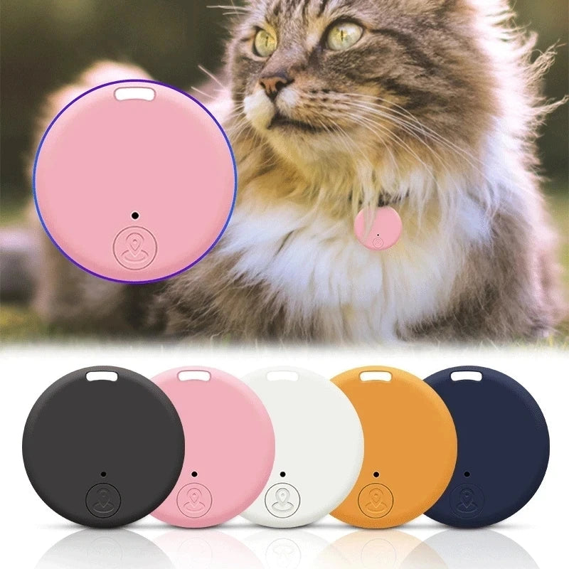 Round Mini GPS Bluetooth 5.0 Tracker Anti-Lost Device For Pet Cats Dogs Kids Key Bag Wallet Universal Tracking Finder Locator