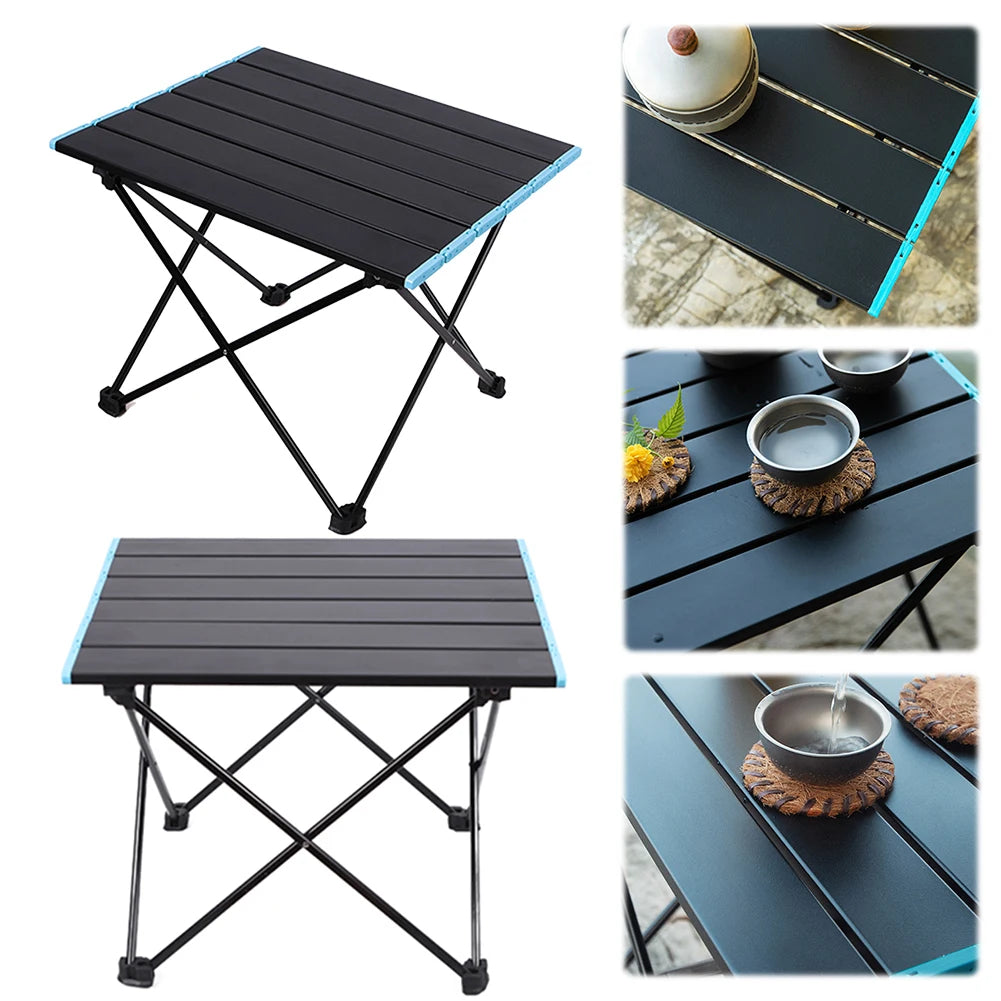 Folding Table Aluminum Alloy Portable Camp Table with Carry Bag Outdoor Table for Beach Outdoor Hiking Picnics BBQ Cooking