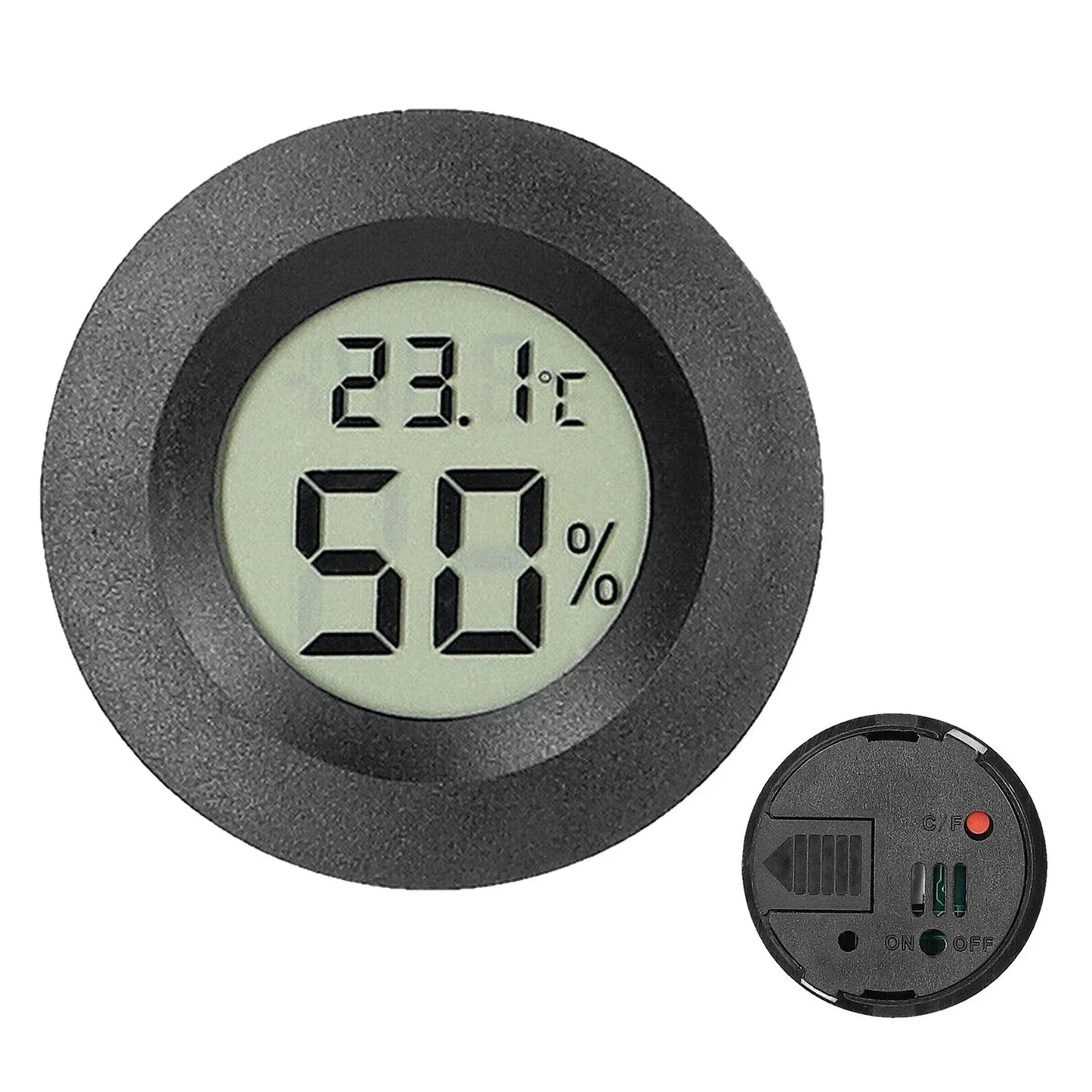 1PC Mini Round Electronic Thermometer Hygrometer Indoor Digital LCD Hygrometer Temperature Humidity Meter Household Merchandises