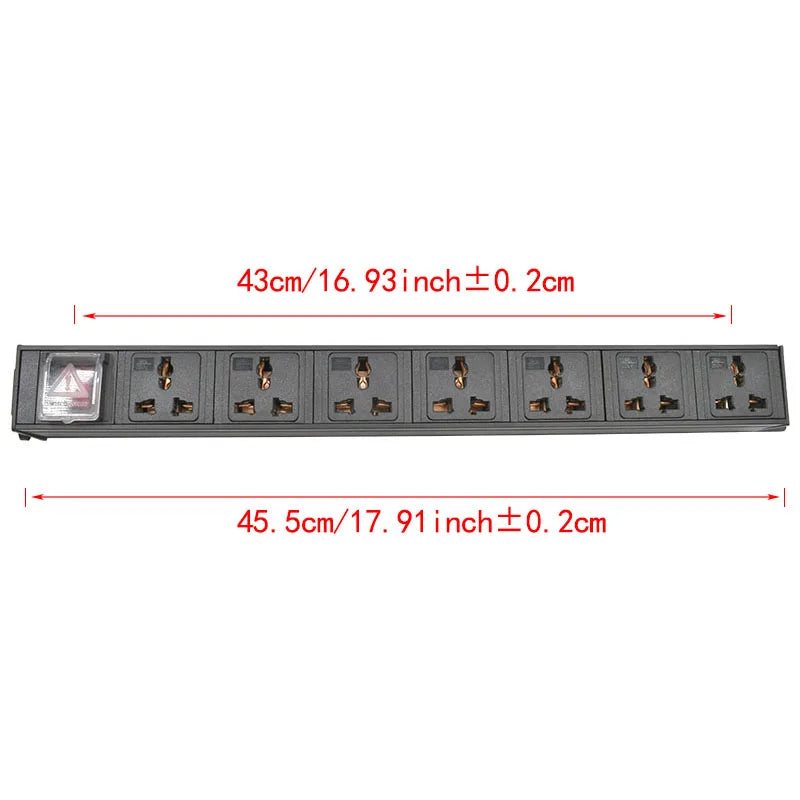 IEC-C14 port PDU power strip 2-9 Unit Universal output socket Network Cabinet Rack Switch wireless Electrical Socket