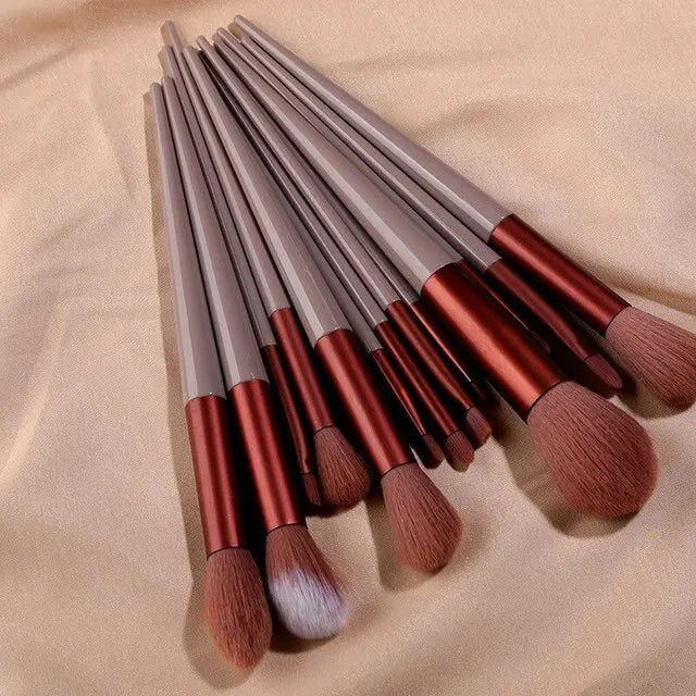 13PCS Makeup Brush Set Eyeshadow Foundation Blush Blending Beauty Brushes Soft & No Poking The Eyelids High Quality Makeup Tools