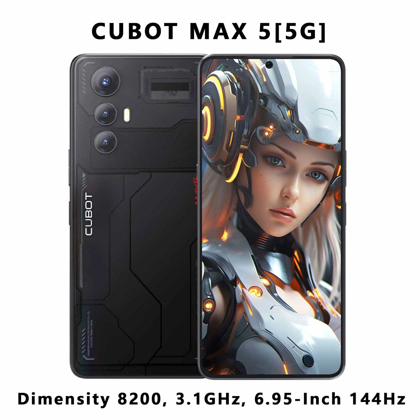 Android Smartphone 5G CUBOT MAX 5, Dimensity 8200,4nm,  3.1GHz, 6.95-inch 144Hz Large Screen, 24+256GB,Gaming Phone,Add to Cart