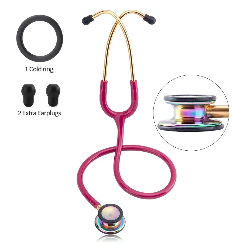 Portable Double Sided Stethoscope Professional Cardiology Stethoscope Medical Equipment Nurse Doctor Stethoscope Equipo Medico