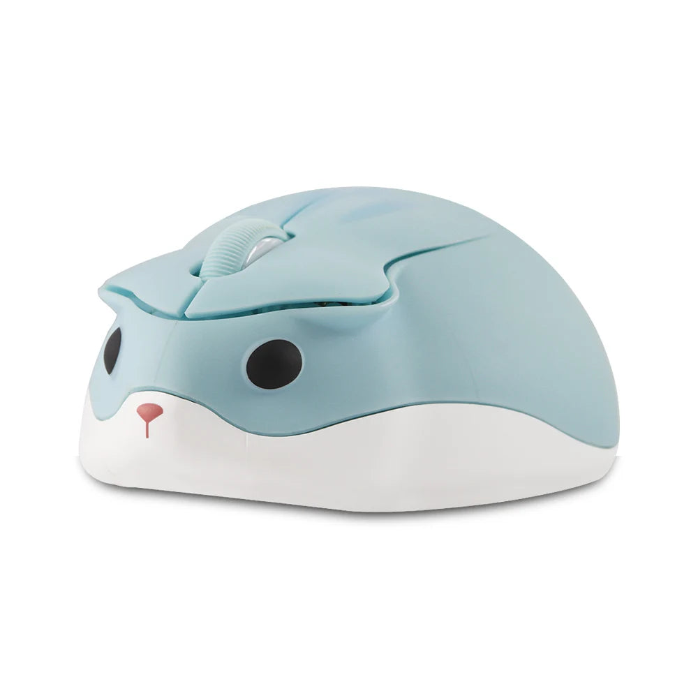 CHUYI 2.4G Wireless Optical Mouse Cute Hamster Cartoon Design Computer Mice Ergonomic Mini 3D Gaming Office Mouse Kid's Gift