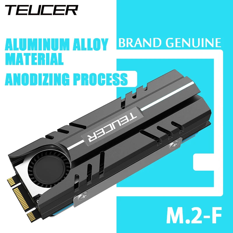 TEUCER M.2 NVMe SSD Heat Sink 2280 Solid State Disk Air Circulation Cooler Heatsink Gasket with Thermal Pad PC Accessories