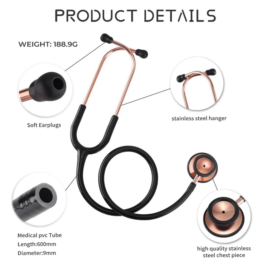 Portable Double Sided Stethoscope Professional Cardiology Stethoscope Medical Equipment Nurse Doctor Stethoscope Equipo Medico