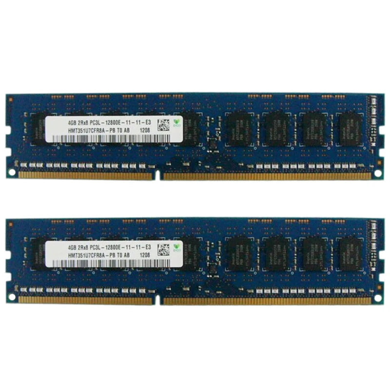 8GB ECC Memoria RAM DDR3 1333MHz 1600MHz 1866MHz Workstation Memory PC3L PC3-12800E 1.35V 1.5V ECC Unbuffered RAM