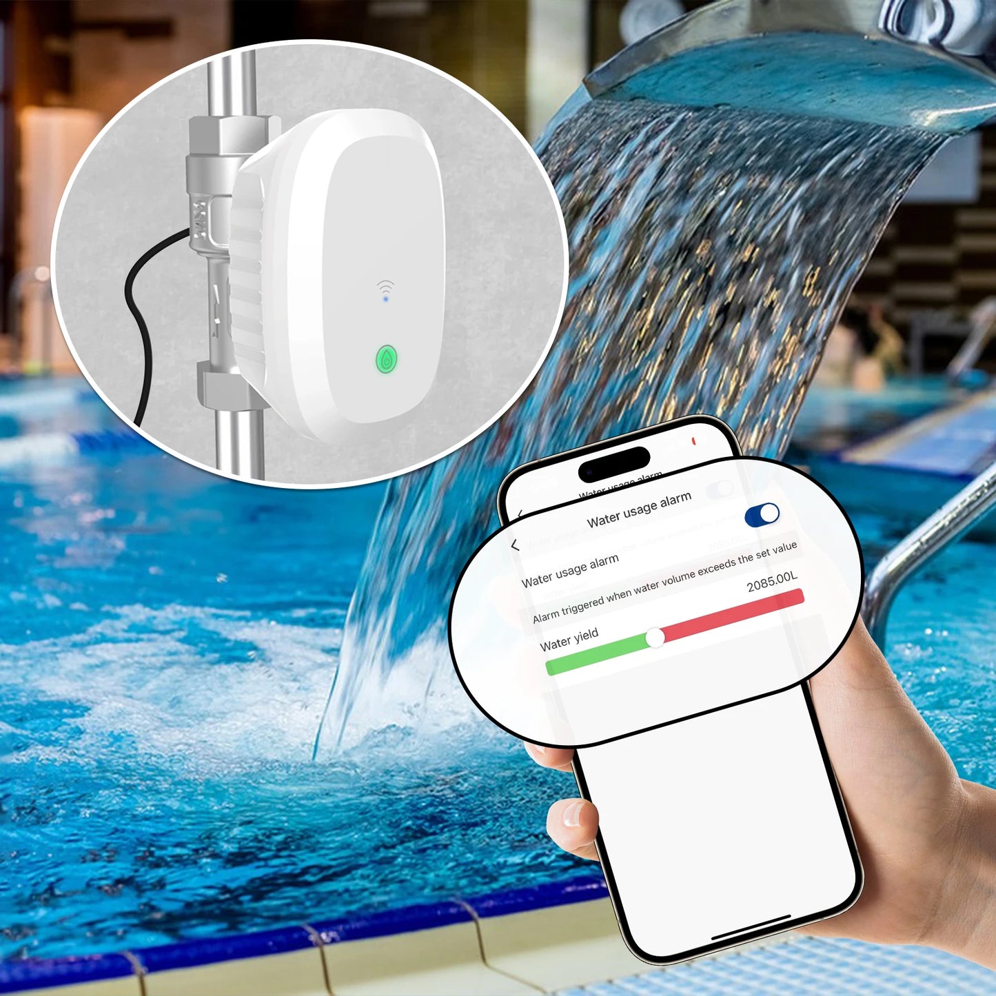 Tuya Smart WiFi Water Valve Water Meter Water Flow Rate Water Temperature Display Timer Smart Life APP Control Home Automation