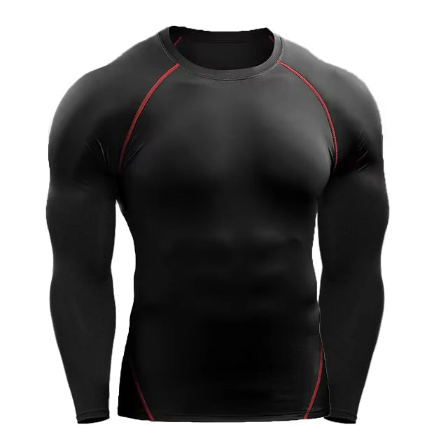 Compression Long Sleeve T Shirt Men Elastic Training T-shirt Gym Fitness Workout Tights Sport Jersey Athletic Running Shirt Men