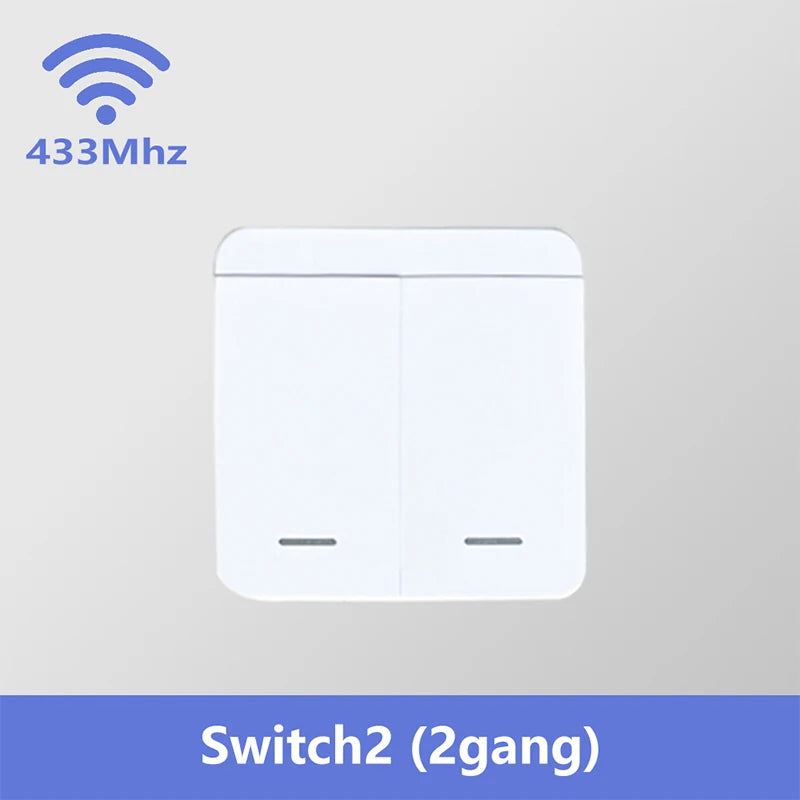 RF 433 MHz Smart Switch 1/2/3 Gang Wall Panel Mini Round Button Wall Panel Switch 16A Relay Receiver Automation Module 100V~240V