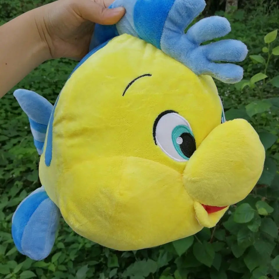 35cm/45cm Disney Flounder Ariel The Little Mermaid Princess Plush Stuffed Dolls Kawaii Cartoon Chubby Pillow For Child Girl Gift