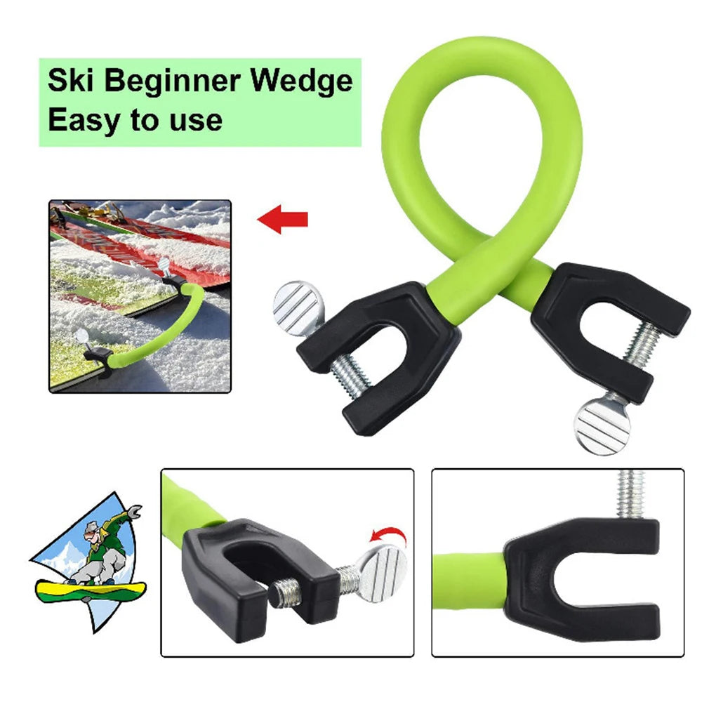 Ski Training Aid For Beginners Stay On Course With Tip Connector Ski Tip Connector Helps Beginners red