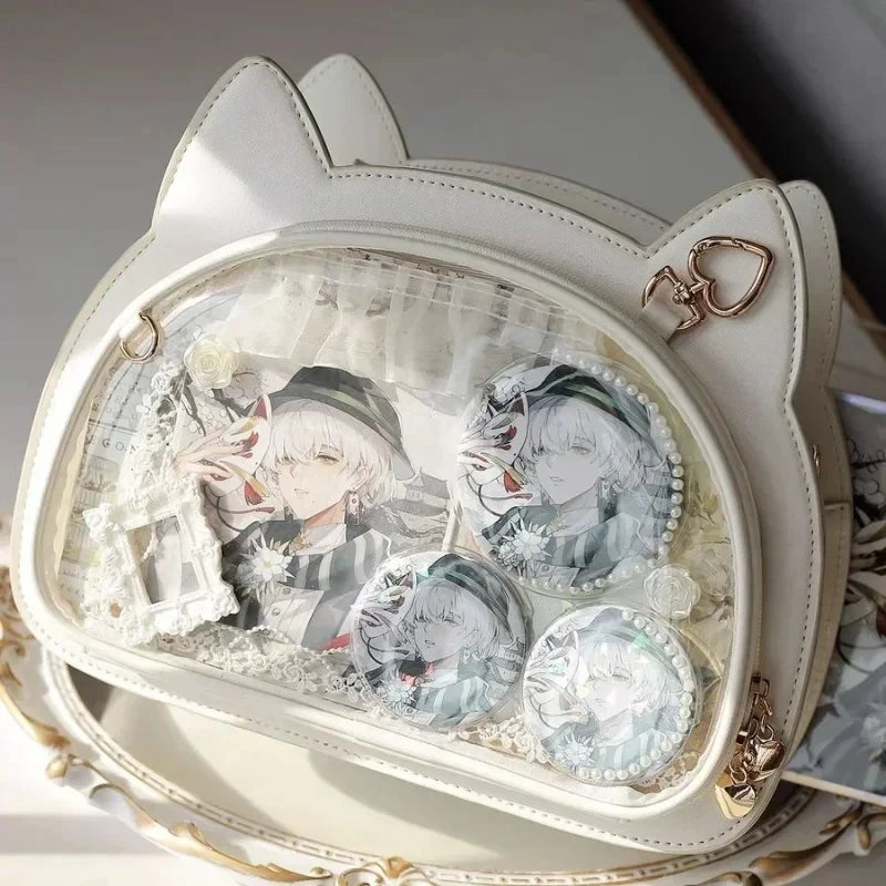 New Trendy Fashion Cartoon PU Ita Bags Chic Designed JK Uniform Shoulder Bags Sweet Bow Eleagnt Lolita Girls Handbags Kawaii