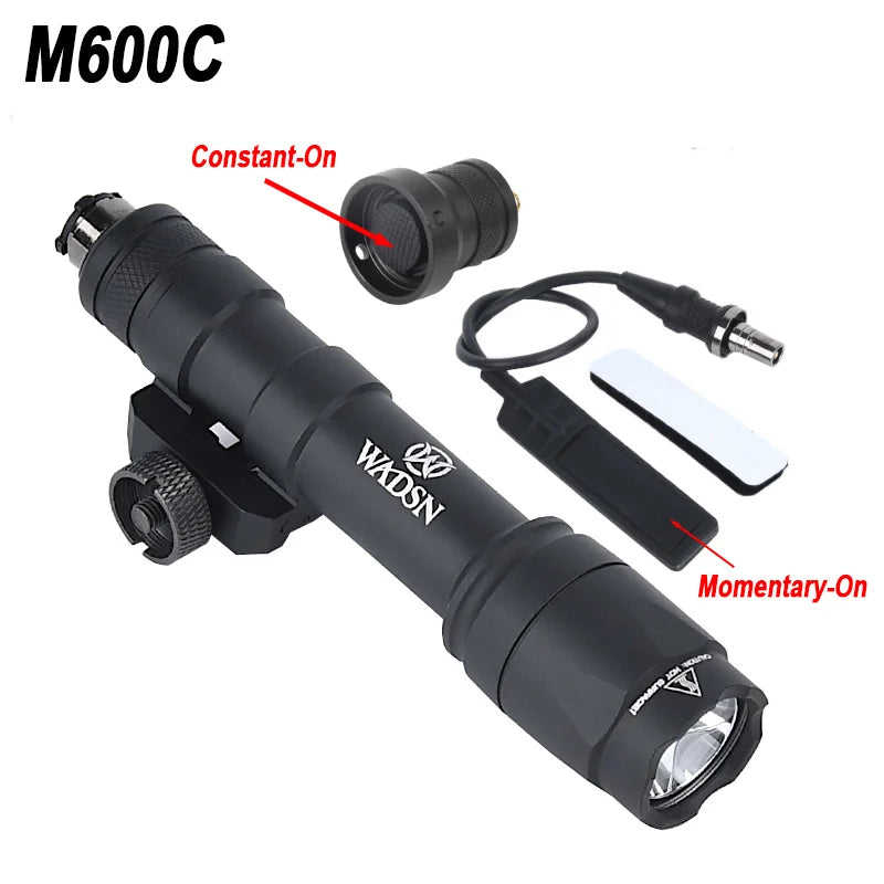 WADSN Tactical Airsoft Flashlight Surefir M600 M600C M300 M300A Light For AR15 Rifle Scout LED Hunting Weapon Gun Outdooring