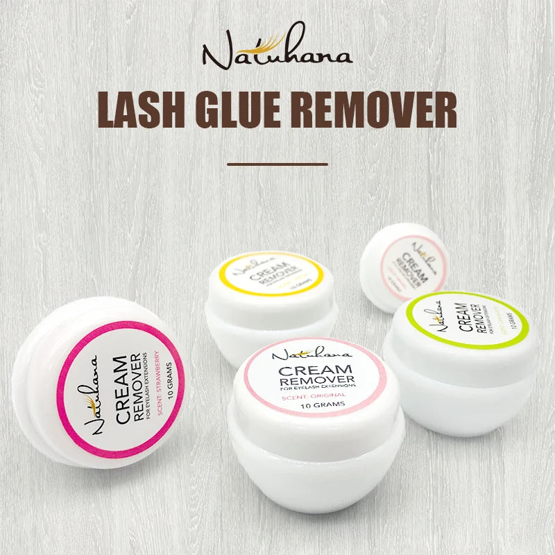 NATUHANA Cream Remover for Professional Eyelash Extension Glue Remover False Eye Lashes No Irritation Remover for Makeup Tools