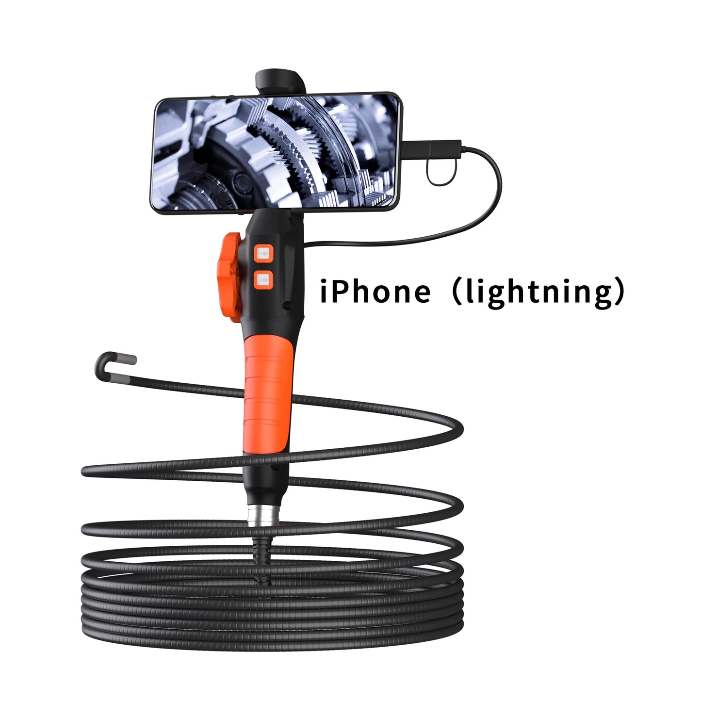 6mm For Android ISO  Two Way Articulating Steering Endoscope CMOS Borescope Inspection Otoscope Camera Digital Microscope