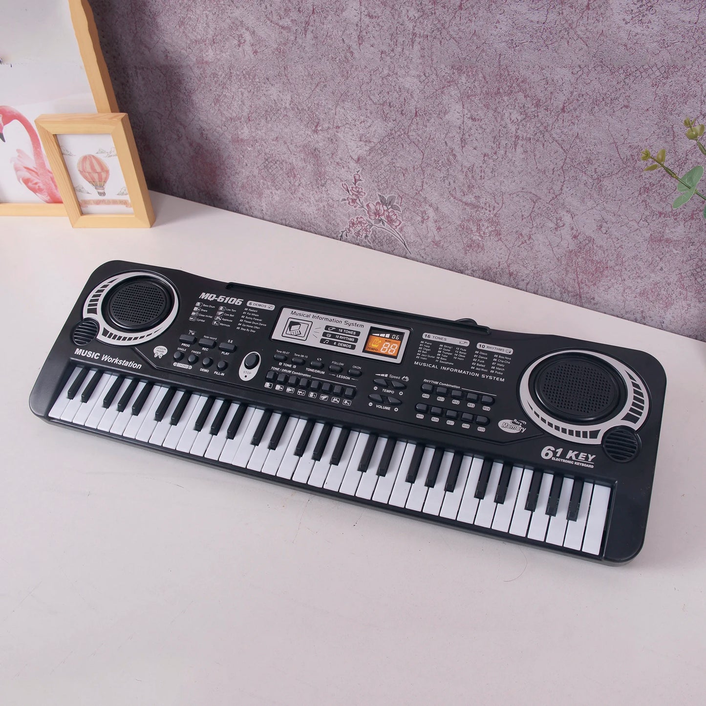 61 Keys Electronic Organ USB Electric Piano Digital Keyboard Piano Musical Instrument Microphone Music Gifts For Kids