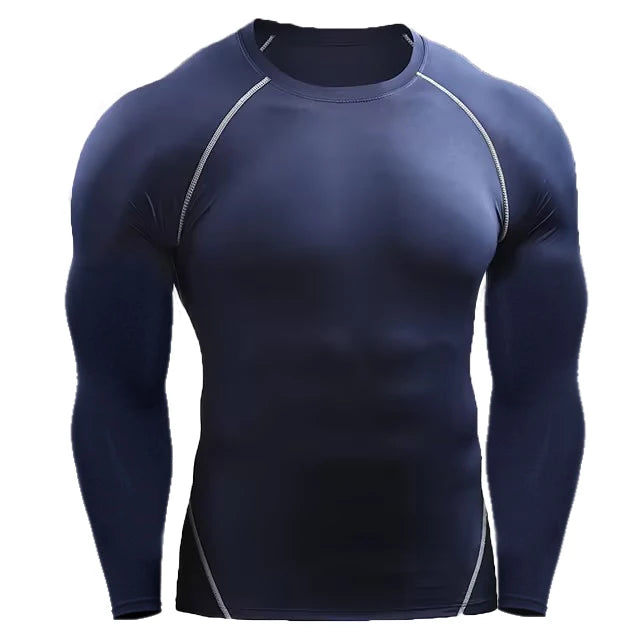 Compression Long Sleeve T Shirt Men Elastic Training T-shirt Gym Fitness Workout Tights Sport Jersey Athletic Running Shirt Men