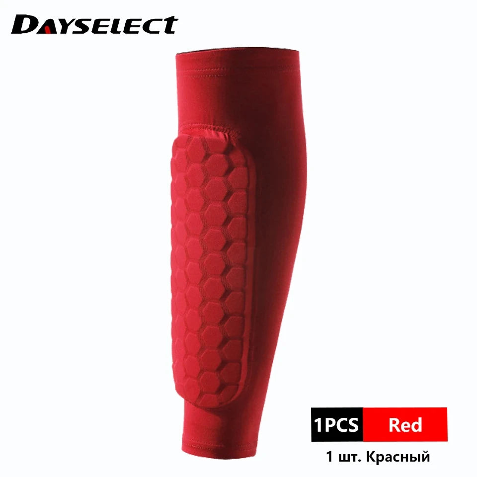 1Pcs Women Men Football Shin Guards Soccer Honeycomb Anti-collision Compression Legwarmers Gym Leg Calf Sleeves Sports Legging