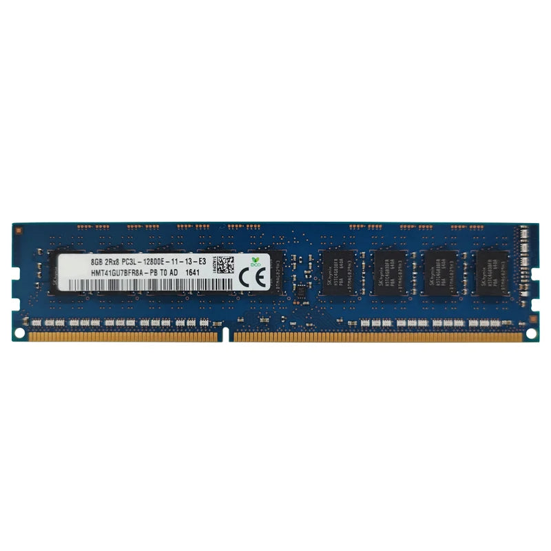 8GB ECC Memoria RAM DDR3 1333MHz 1600MHz 1866MHz Workstation Memory PC3L PC3-12800E 1.35V 1.5V ECC Unbuffered RAM