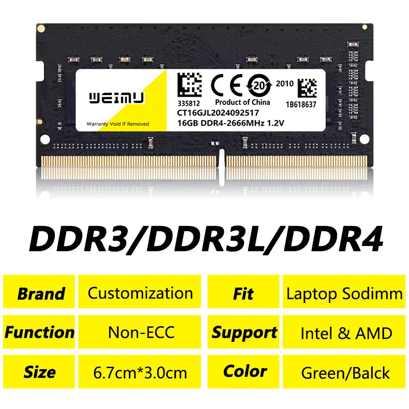 DDR3 DDR3L DDR4 4GB 8GB 16GB Memoria Ram PC3 1.5v PC3L 1.35v 8500 10600 12800 PC4 17000 19200 21300 Notebook Laptop Memory Ram