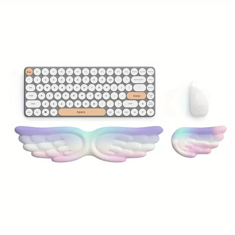 Mechanical Keyboard, Mouse, Wrist Rest, Computer Keyboard, Laptop, Angel Wing, Memory Foam, Mouse Pad Wrist Support