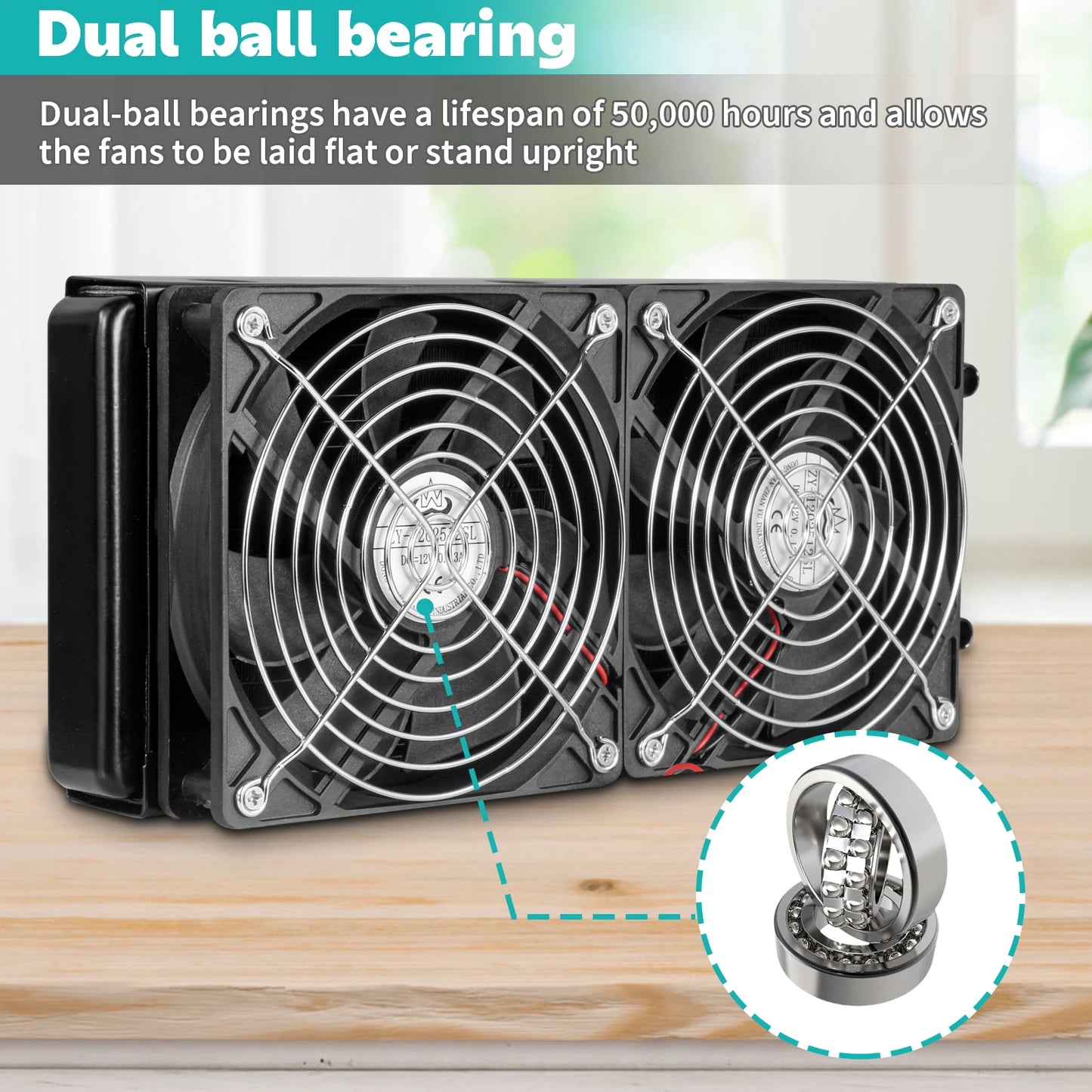 SXDOOL Water-Cooling 240MM Radiator Double Dual 120mm Fan For Computer Water Discharge Radiator  Strong Wind Recommend