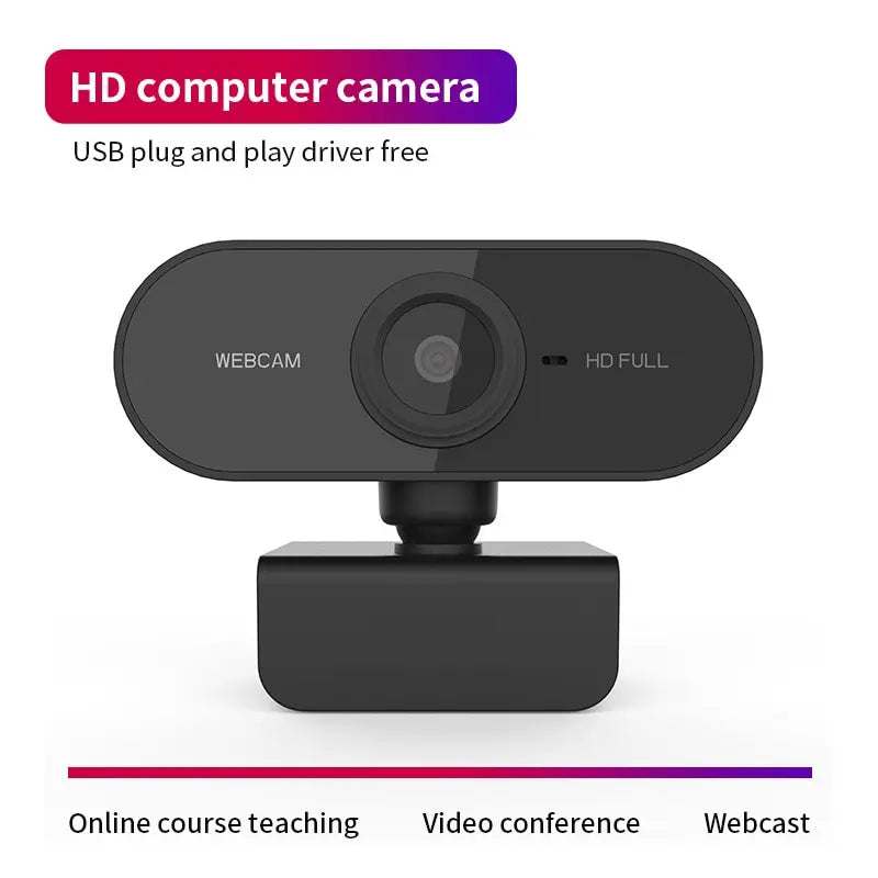 "HD USB Computer Camera with Built-In Microphone | Perfect for Video Calls & Online Meetings"